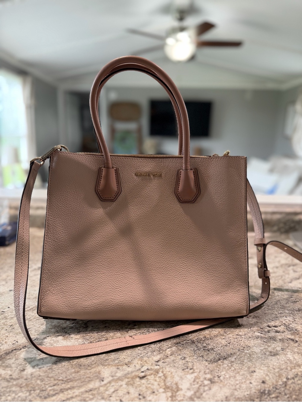 Michael Kors Dusty Rose Pebbled Leather Purse
